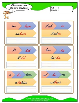 B sesi Çalışma Sayfaları